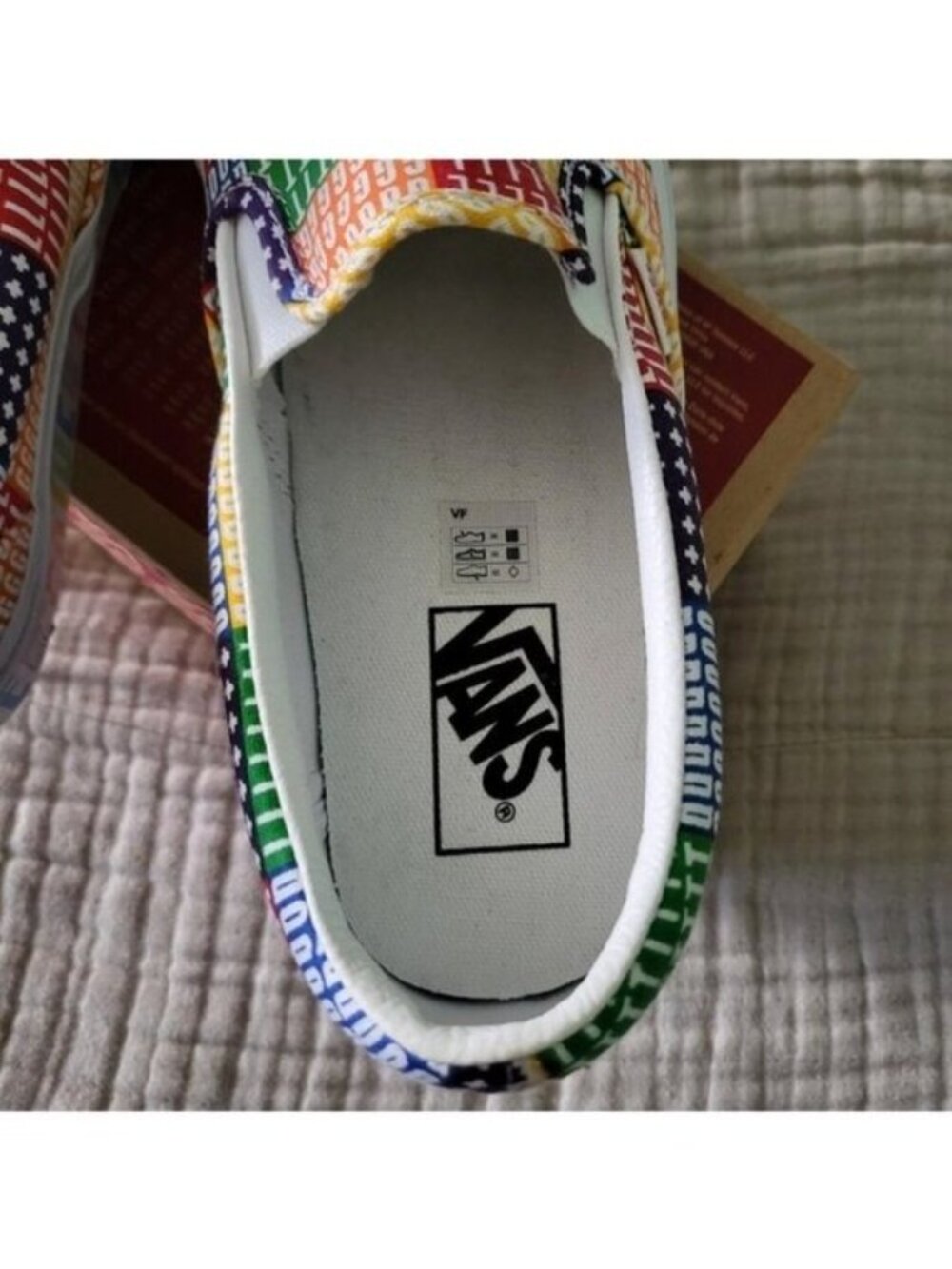 VANS Classic Slip On Men 10.5 Pride LGBTQ+ Multicolor Rainbow Classic 072026 - Picture 8 of 10